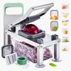 VEVOR Vegetable Chopper Mandoline Slicer, All-in-1 Food Veggie Cutter with 8 Stainless Steel Blades