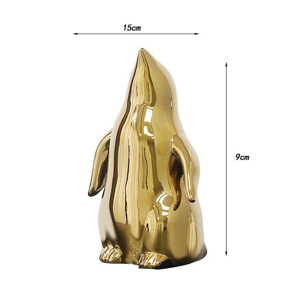 3 Pieces Penguin Sculpture Statue Porcelain Ceramic Decorative Nordic
