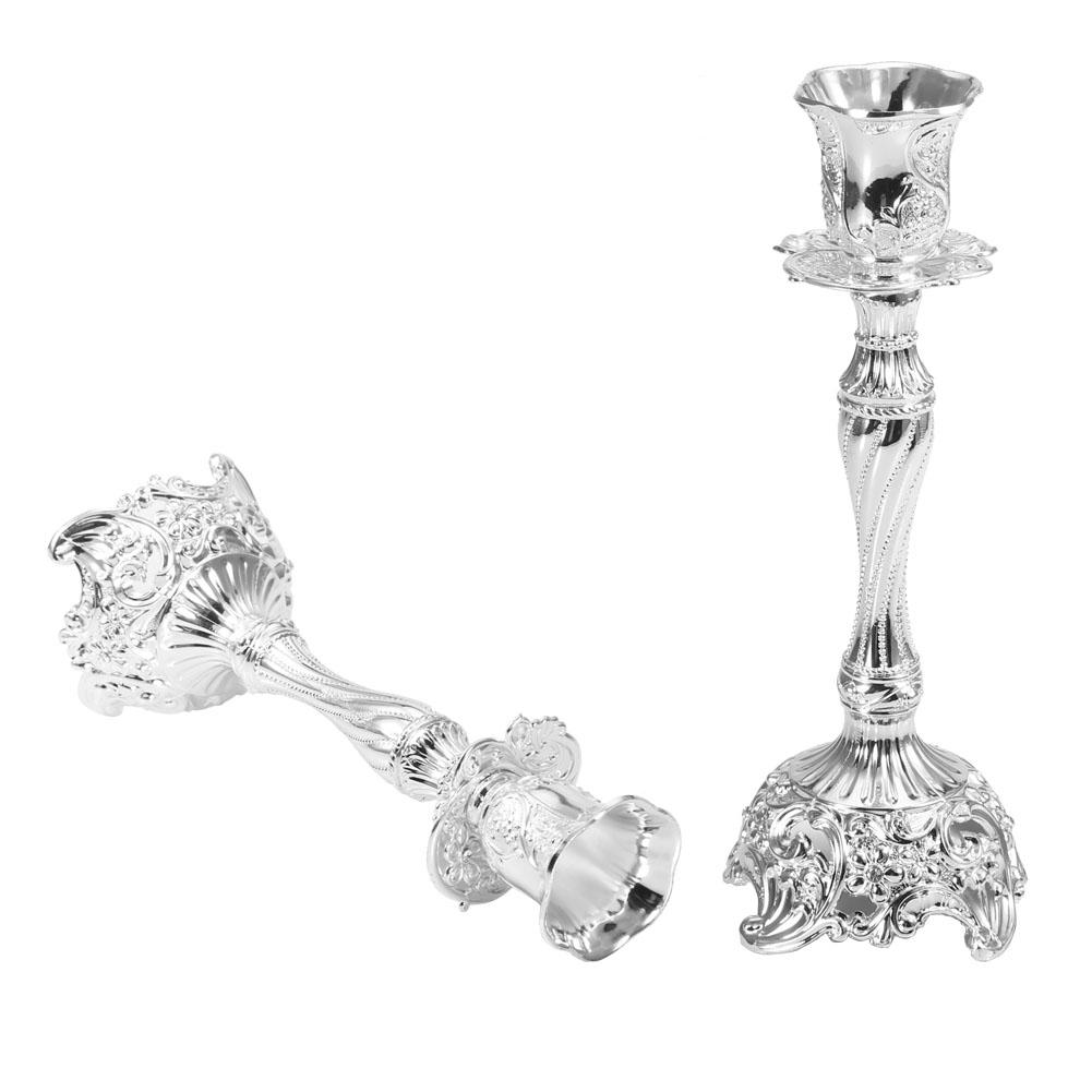 1 Pair European Style Classical Candlestick Holder Set Single head Candlestick Candle Holder