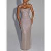 Women's Celebrity Slim-Fit Sleeveless Sequin Long Evening Dress Dress