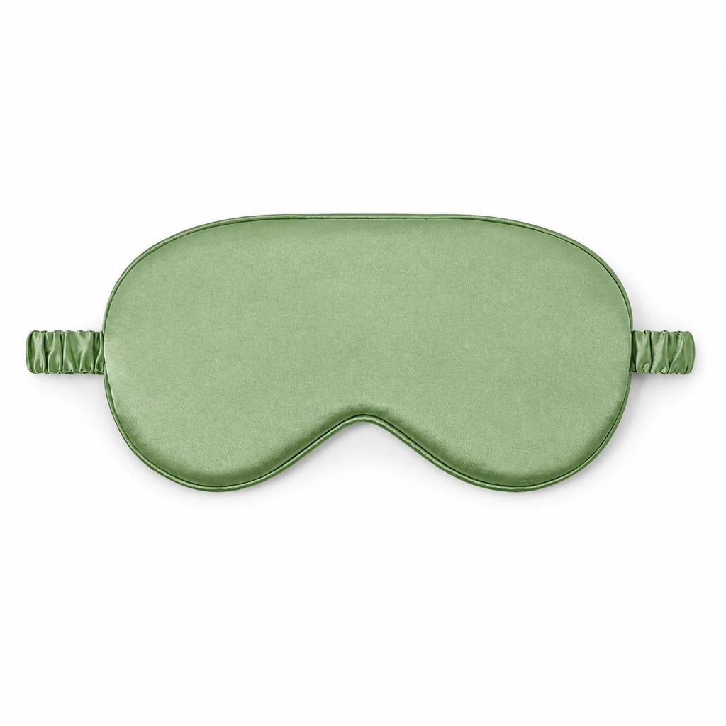 Double-Sided Faux Silk Blackout Eye Mask - Elastic Sleep & Travel Mask with Printed Design