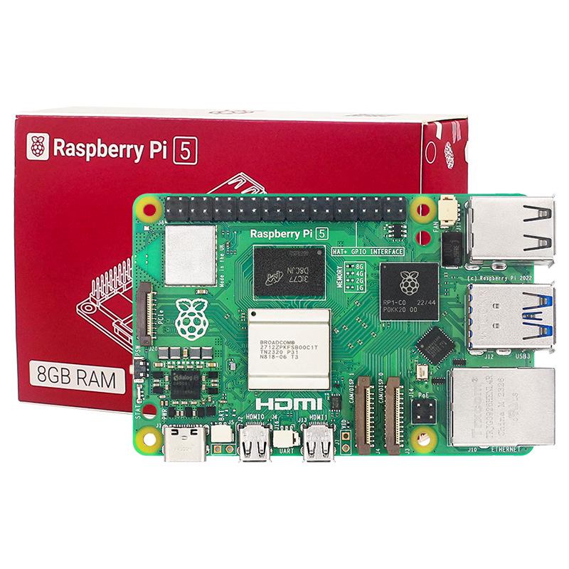 Raspberry Pi 5B Dev Board: 5th Gen, Quad-core, PCIe, USB 3.0, Python-ready