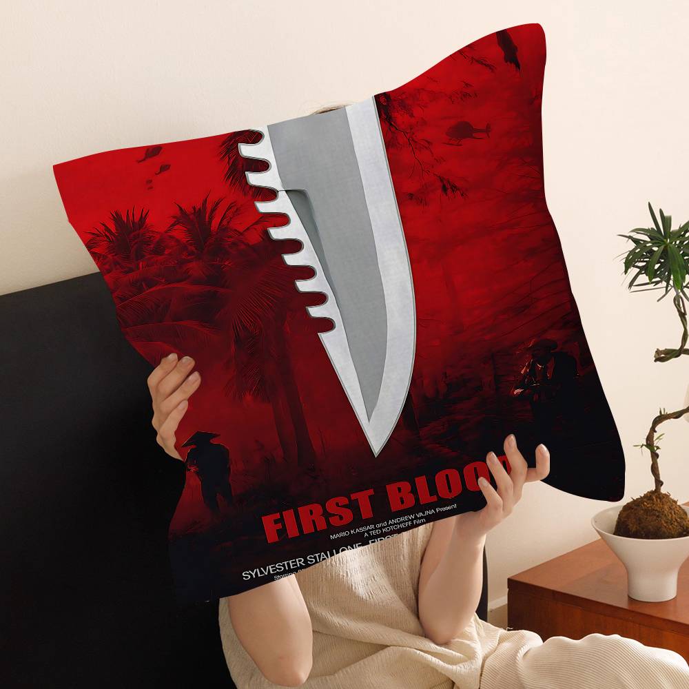 Classic Movie Rambo First Blood Vintage Maple Design Cushion Cover Happy Autumn Harvest Decor Holiday Decorati Pillow Cover