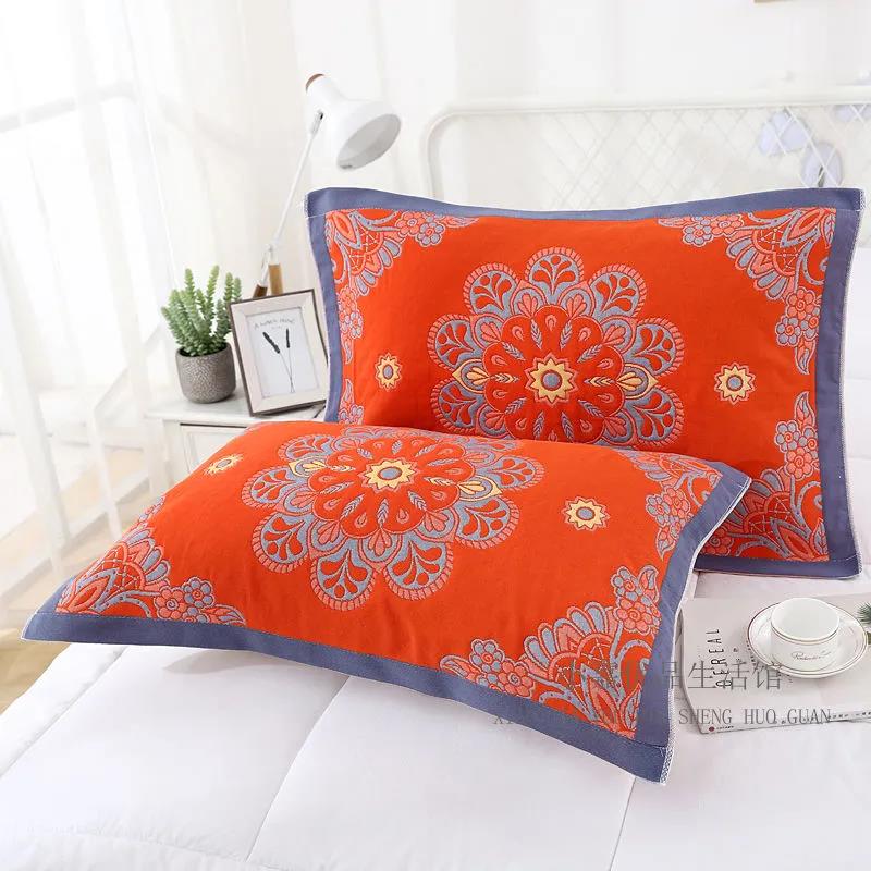 Dvoudílný povlak na polštář Povlak na polštář s bohémským potiskem Domácí Vysoce kvalitní Hrubá Šifrovaná Ručník na polštář