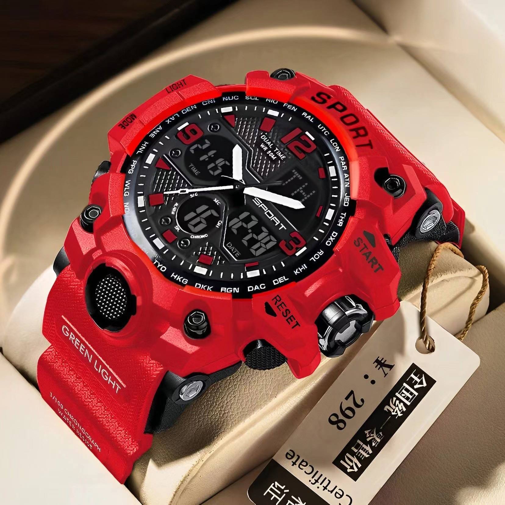 Fashion Large Dial Watch LED Men s Electronic Luxury Waterproof Night Light Watch Men s Multifunctional Digital Watch