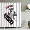 Cute Possum Skateboard Shower Curtain Funny Possums Decor Bathroom Set Washable Waterproof Home Decor Gifts Possum Lover
