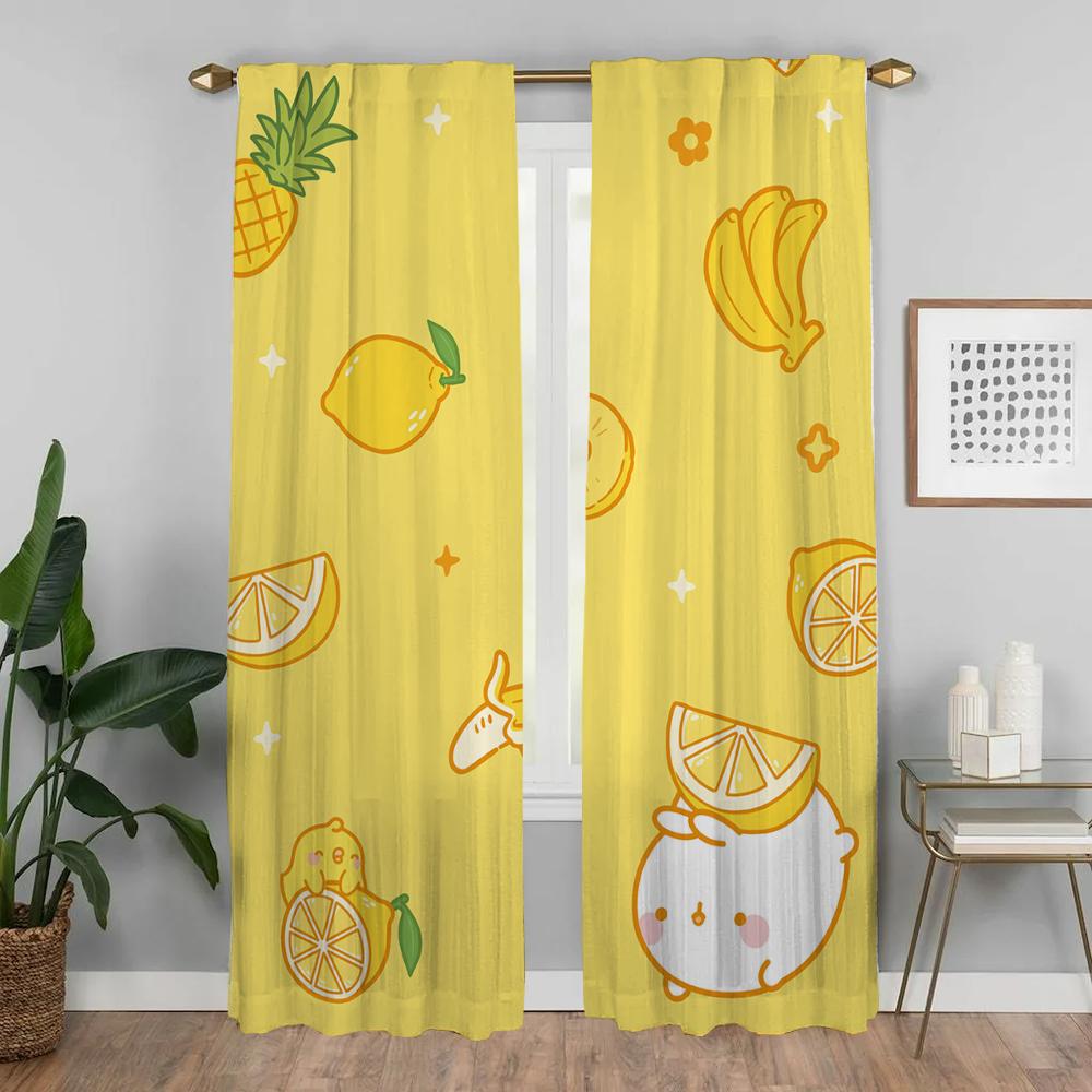 M-Molangs Blackout Curtain for Room 2 Panel Anti-mosquito Curtains Halloween Decoration Blinds Partition Tulle for Bedroom Child