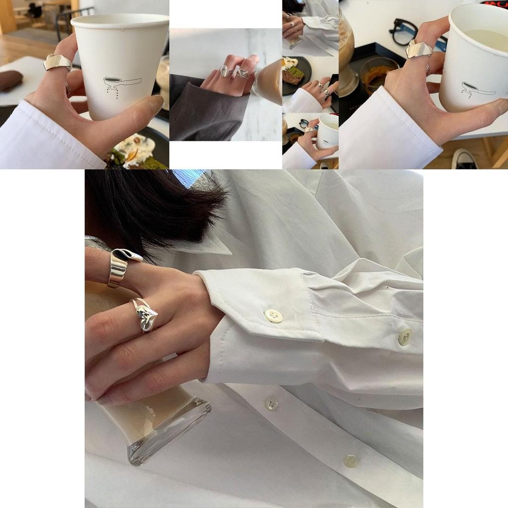 Stunning 925 Sterling Silver Geometric Heart Shaped Ring For Trendy Fashion Lovers