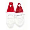 Fake Beard Plush Xmas Cap Long Plush Festive Party Cap Christmas Santa Hat  Stage Performance