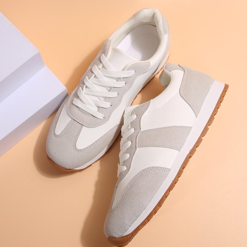 

Мода 2024 осень новые повседневные женские туфли модные дышащие тканевые поверхности легкие спортивные женские туфли большие размеры Zapatos De Mujer 36 бежевый