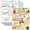 AmazingSpark 60 Pcs Thanksgiving Coloring Craft for Kids 13 X 11 Inch All About Thanksgiving Posters Storytelling To Color Paper Activities for