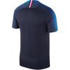 Nike 2018 World Cup France National Team Home Stadium Edition Logo Patch V-Neck T-Shirt Men Tops Navy-Blue 893872-451