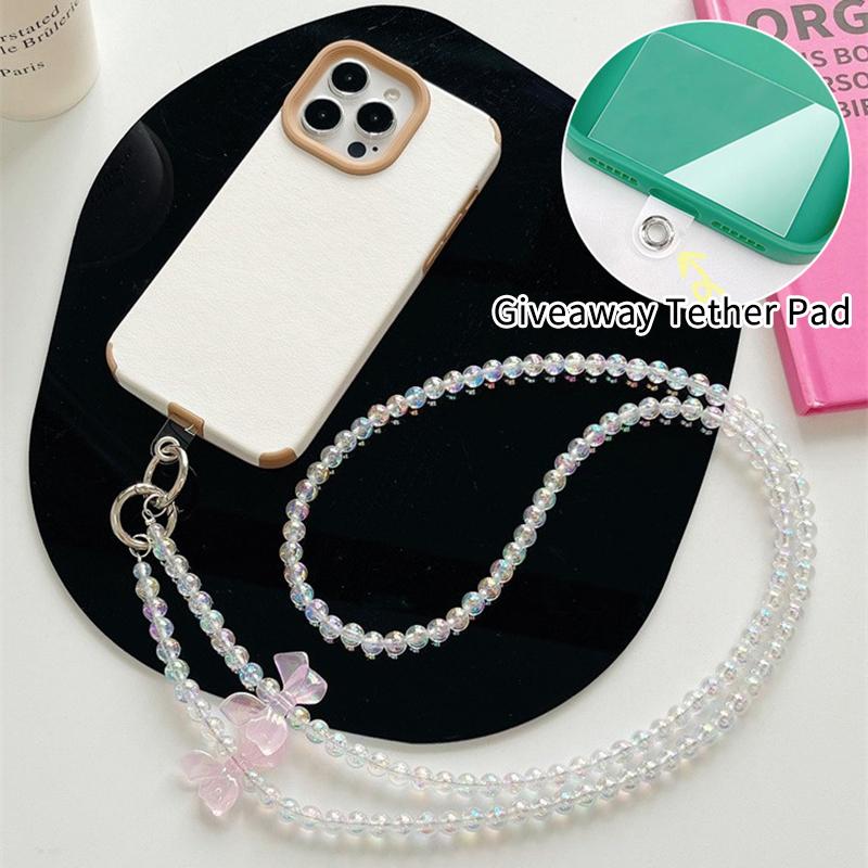 

Бант бусины универсальный кроссбоди телефон шнурок длинный шейный шнур подвесной ремешок для iPhone Samsung Xiaomi анти-потеря телефон цепь
