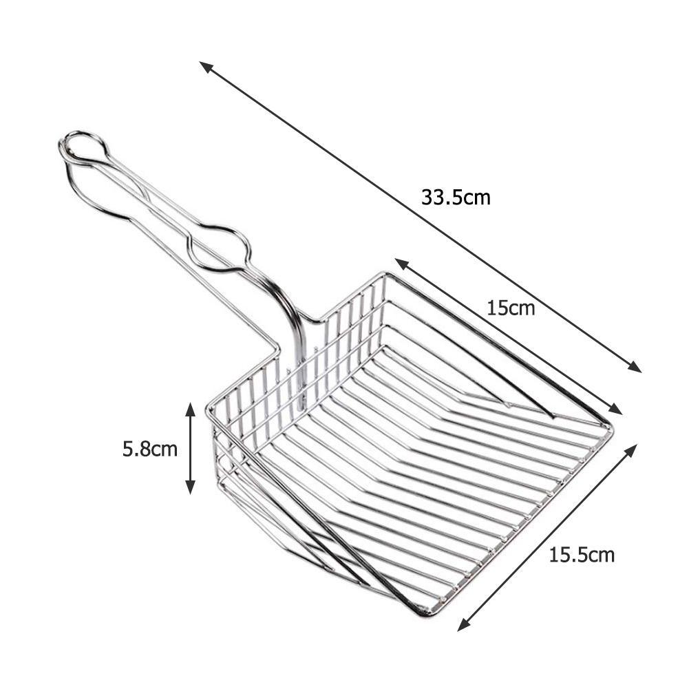 Cat Litter Scoop Stainless Steel Metal Pooper Scoopers Waste Poop Cleaner Pets Kitten Litter Sand Shovel Household Pet Cleaning