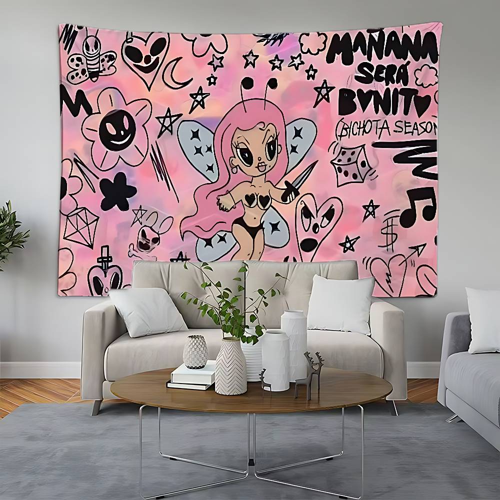 Sängerin KKarol G Bank Wandteppich Personalisierbare Wandteppiche Verschiedener Stile Wandbehang Promi-Fotodruck Wandbehang