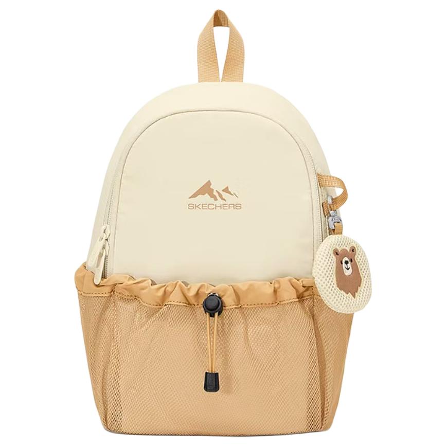 Skechers Sports Outdoor Kids Brand Letter Logo Fabric Backpack Kids backpack Bone-White P225K044-01PU Bone White