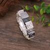 Luxury Hot-selling Enamel Color Geometric Square Totem Elastic Bracelet Personalized Creative Men and Women Versatile Totem Bracelet