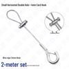 Adjustable Steel Wire Rope Safety Lanyard with Locking Snap Hook for Fall Protection and Sound System Suspension, 1.5-4mm.
