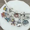 New Christmas Charmscopper Snowman Snowflake Charm Beads Fit Original Bracelets Diy Fine Jewelry Giftfor Women