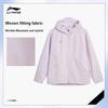 Li-Ning Solid Color Logo Loose Windbreaker Hoodie Women Outerwear Cloud-Purple AFDVJ46-2
