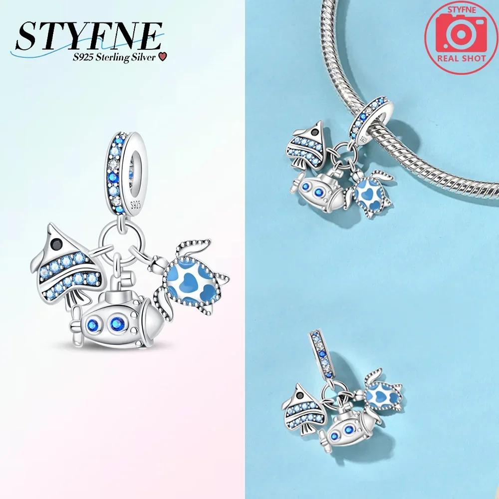 Glittering Copper Colorful Star Turtle Charm Fit Original Bracelet Women Necklace Jewelry Gift Copper Charm Beads