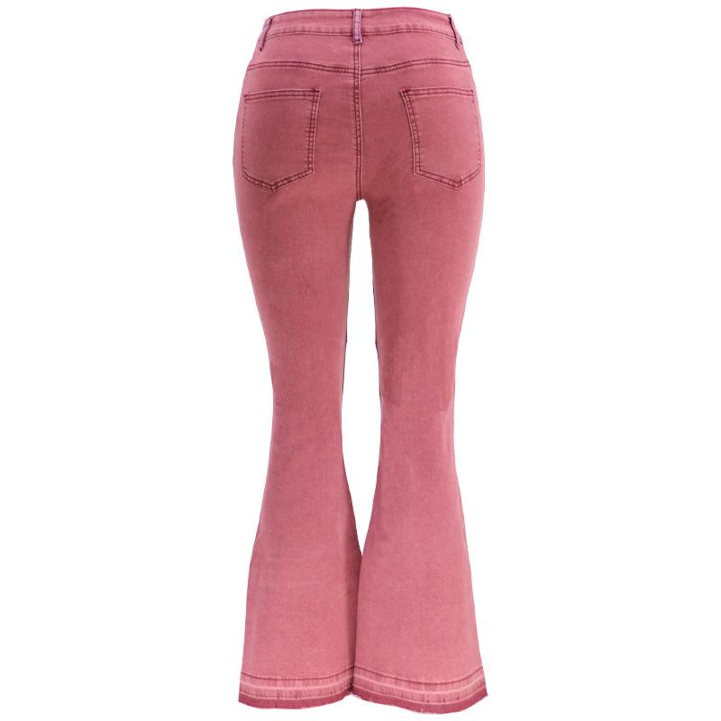 Spring and Autumn Women's Plus Size Jeans Wide Leg Jeans Fashion Splicing Pant