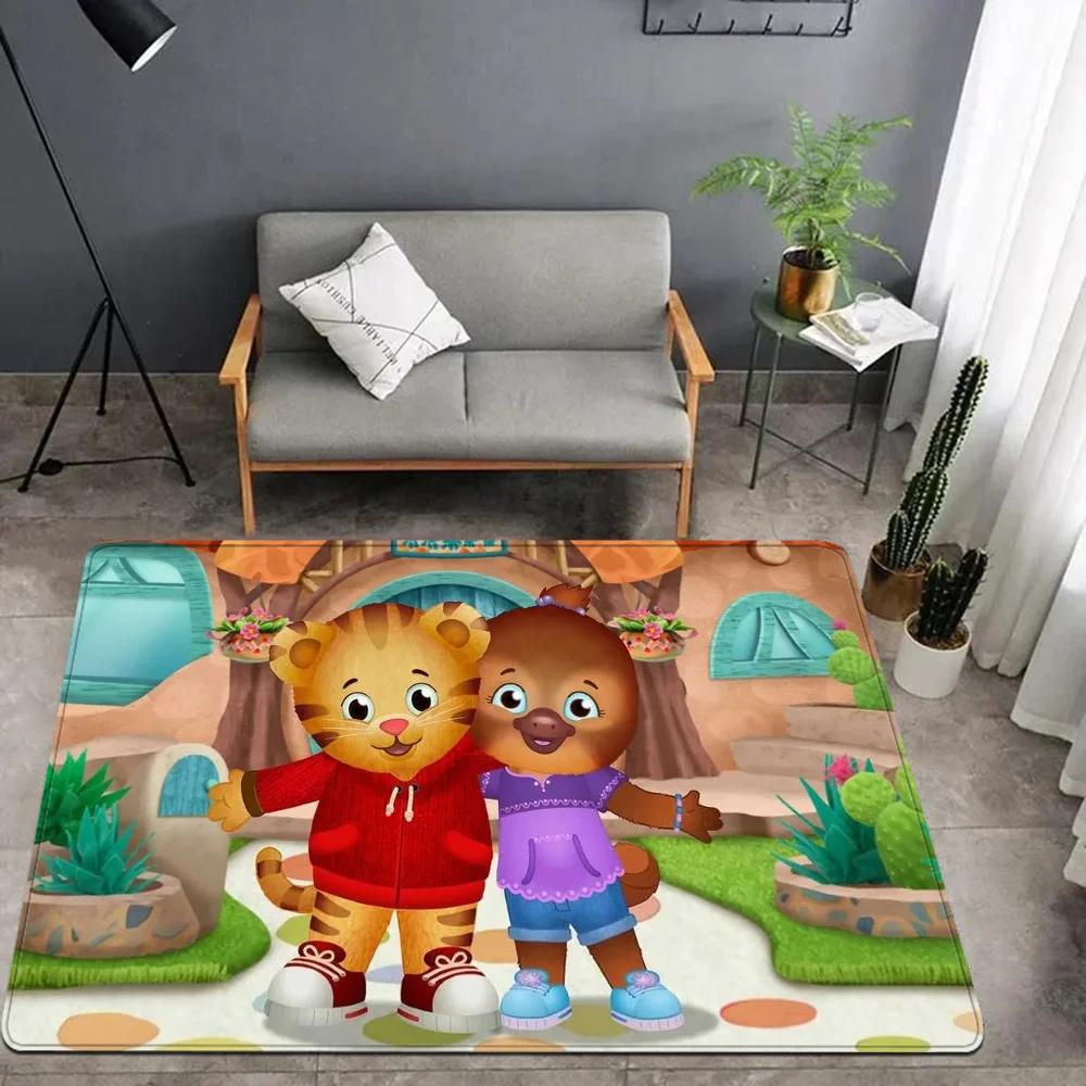 Daniel-Tigers Stop Hallway Carpet Washable Non-Slip Living Room Sofa Chairs Area Mat Kitchen Doormat Area Rug