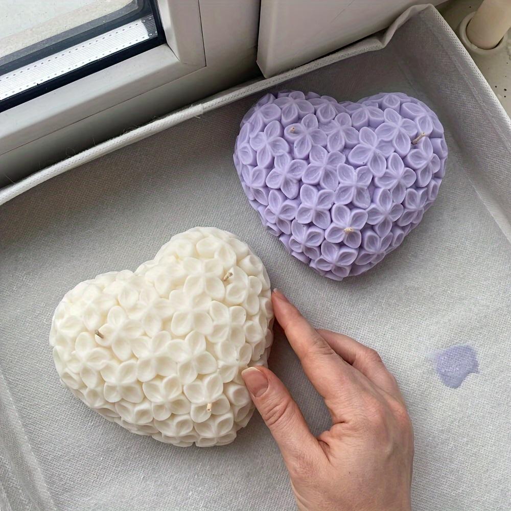 Silicone Heart & Flower Shaped Candle & Soap Mold - DIY Crafts Perfect for Candle Making And Soap Crafts