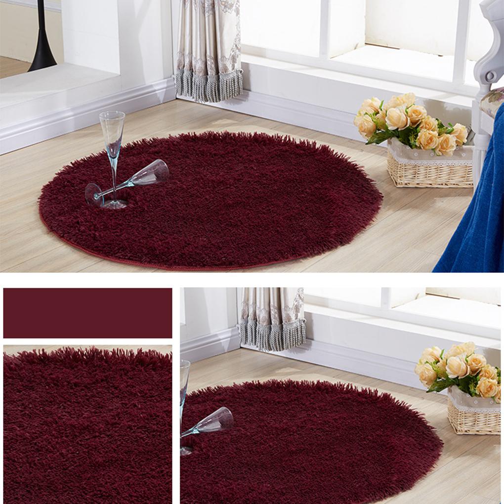 Round Carpet Anti-slide Footcloth Bedroom Living Room Bathroom Blanket Floor Chair Cushion Rug Bay Window Basket Bedside