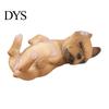Realistic Animal Model Simulated Sleeping Dog Model, Lying French Bulldog Figurine, Mini Ornament PVC Educational Toy for Toddlers Boys Girls