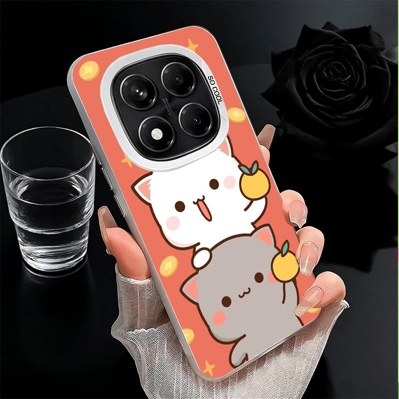 Cartoon Cute Peach Goma Shockproof Phone Case for Xiaomi Redmi Note 15 14 13 12 Pro Plus 11 11S 11T 5G Cover Anti Fall Fundas