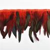 Rooster Feathers On Tape Tassel Fringe Trim Skirt with Dress Cock Chicken Pheasant Feather Ribbon Sewing Clothes DIY Decoration