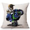 Xtreme Sport Motorcycle Stunting Riding Mtx Cute Cartoon Stunters Decorative Sofa Throw Pillow Case Cotton Linen Cushion Cover