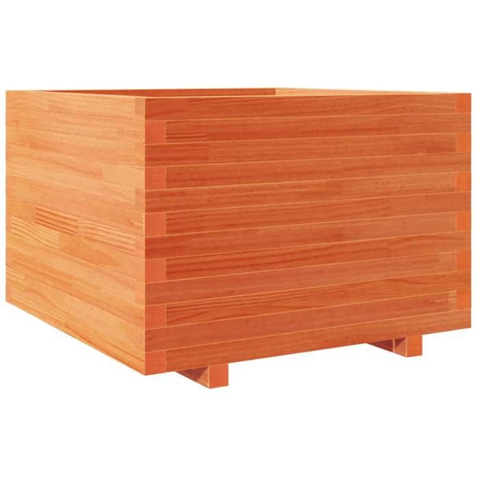 VidaXL Planter Wax Brown 70x70x49.5 Cm Solid Pine Wood, Outdoor Planter, Flower Box, Tomato Planter, 3282526