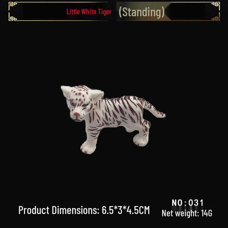 Realistic Wild Animal Toy Set: Large Tiger, Saber-toothed Tiger, Bengal Tiger for Kids' Play