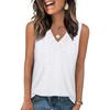 Women's Solid Color V-neck Loose Sleeveless Tank Top T-shirt  Spring Summer New Arrival, Leisure Leisure Trade for Europe America