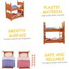 4er-Pack praktische Möbel für Puppen, Bett, Doppeldekoration, Miniatur-Mini-Simulationswaagen mit hübscher Leiter für den Innenbereich, Holzzubehör, Modell zum Selbermachen