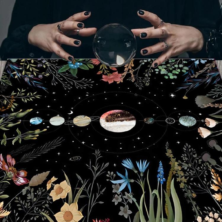 50x50/60x60/75x75cm Tarot Tablecloth Mat Divinations Board Game Oracles Card Pad