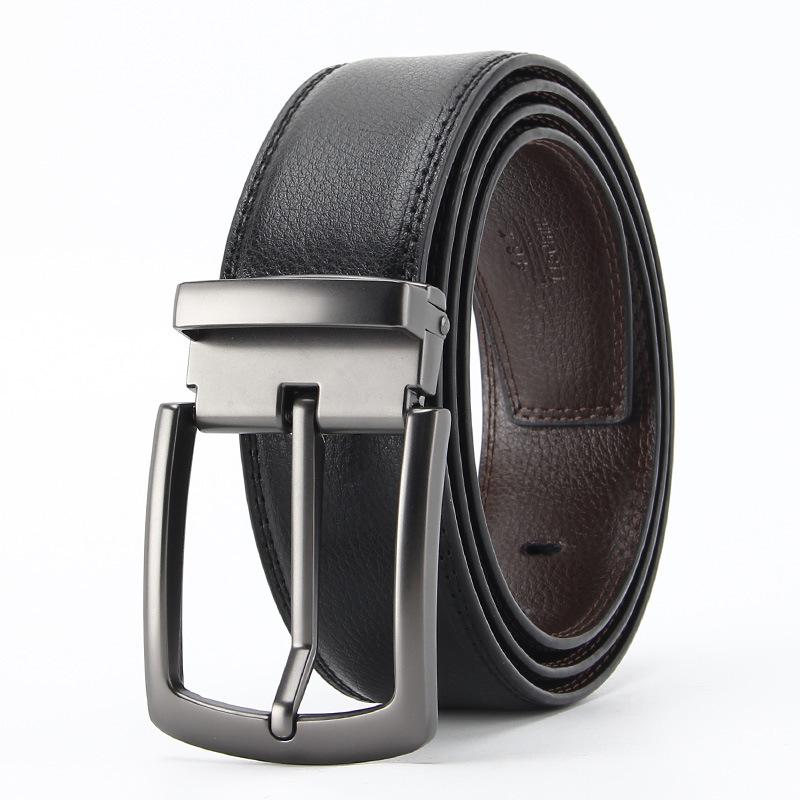 Needle Buckle Men's Belt Real Cowhide Korean Business and Casual Second Layer Cowhide Belt Men's Belt