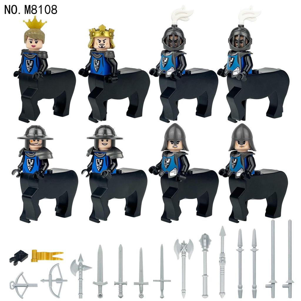 Lego-Compatible Medieval Castle Soldier Minifigure Building Blocks Set
