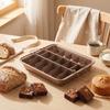 Teglia Quadrata con Divisori Fondo Spesso Solido Superficie Antiaderente per Stampo Pane Torta Strumento da Forno con Manici