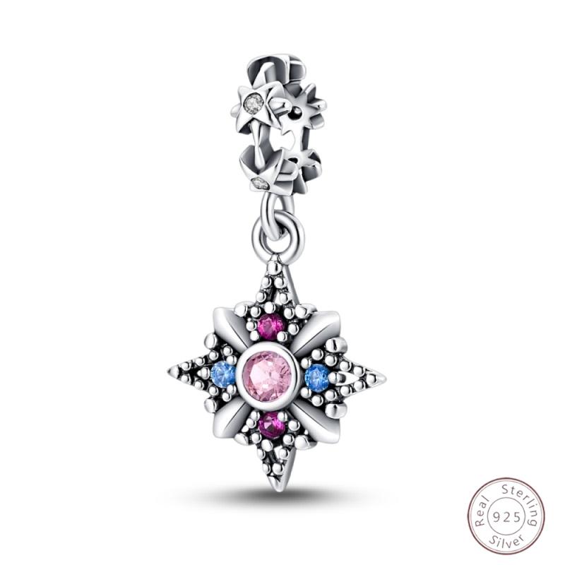 Copper Purple Classic Retro Heart Lotus Angel Shape Pattern Charms Beads Fit 3Mm Original Bracelet Diy Jewelry Gift