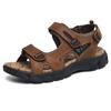 Sandal plus-size slippers spring and summer men's sandals casual sports driving shoes top layer cowhide beach shoes