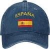 Cowboy Baseball Cap Spanish Flag Hat Spain Printed Adjustable Sports Cap Women Washed Vintage Hats Trucker Caps
