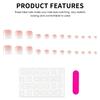 Jelly False Nails 24 Pieces Semi-Transparent Pink Gradient Lightweight Comfortable Design For Parties Weddings