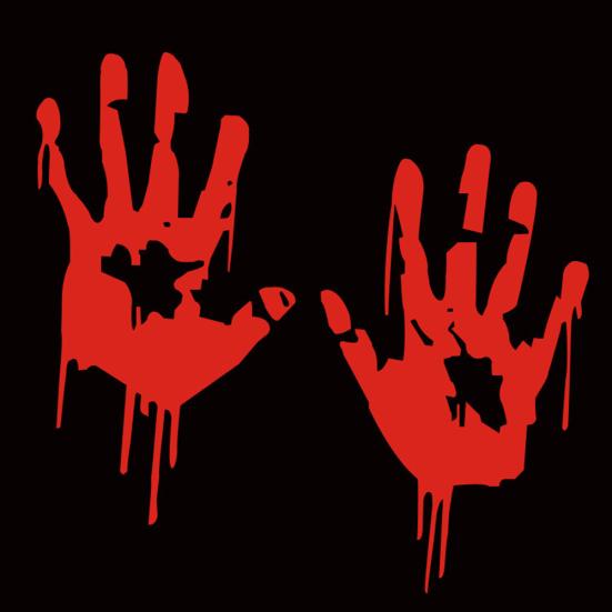 Waterproof Zombie Bloody Vehicle Car Hands Print Window Rear Sticker Decal Decor