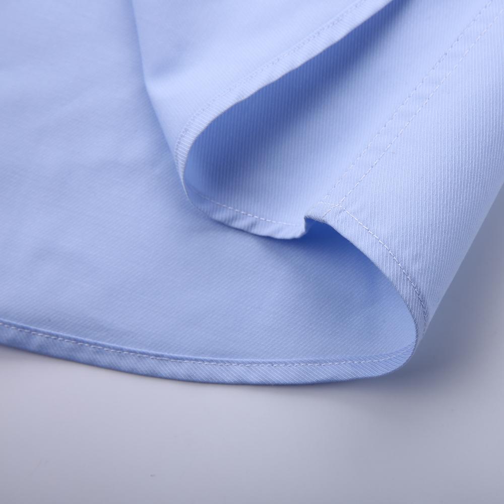 Men's French Front Hidden Buttons Dress Shirt, Solid Color Turndown Collar Long Sleeve Shirts For Party Wedding Spring Autumn Business Activities
