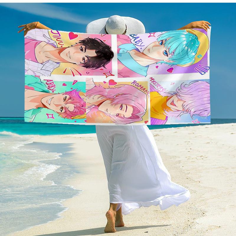 Ultra-Soft Beach Towel with Saja Boys Theme,Ideal for Pool - Camping, Diving - Perfect Travel Essential, Vibrant Beach Towel.