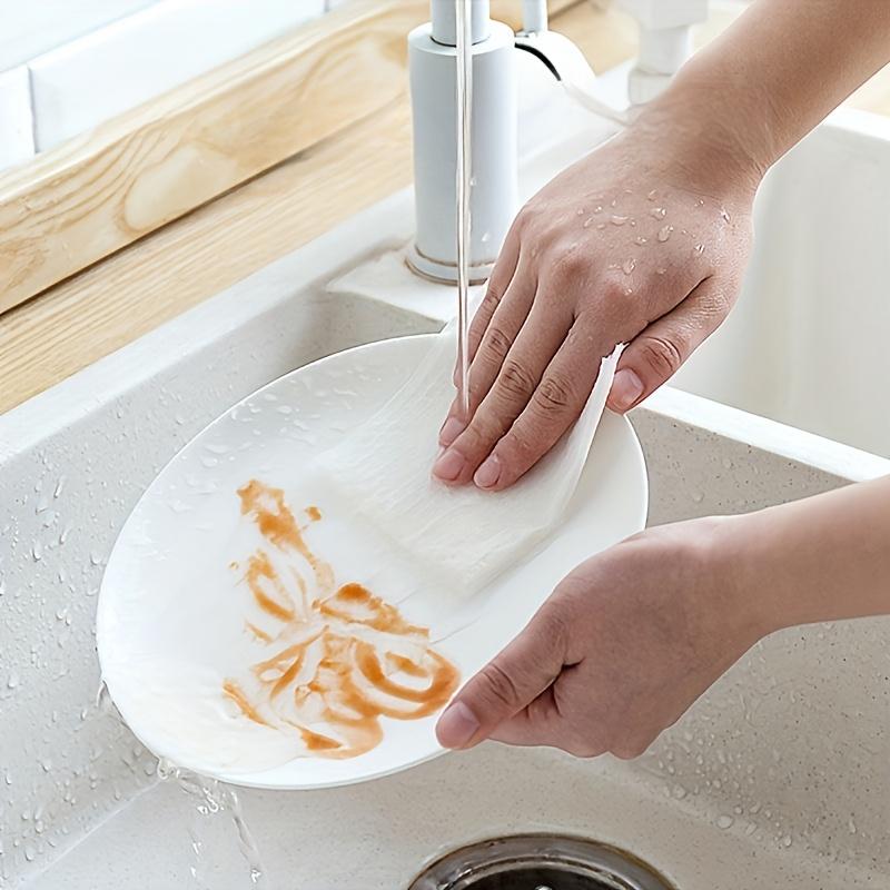 high quality500pcs of large roll reusable cleaning cloth disposable kitchen tissue, multi-purpose non- cleaning wet tissue, washable, and can be used