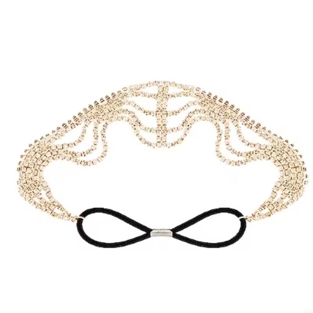 Bling Rhinestone Chain Head Jewelry Fashion Princess Headpieces  Daily Banquet Wedding Photo